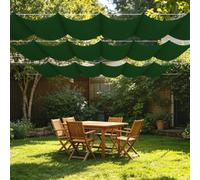 Tenda Parasole Retrattile 900 x 340 cm Personalizzabile Tenda da Sole Pergolato Resistente per Esterno, Terrazzo, Giardino, Balcone, Patio, Verde Scuro