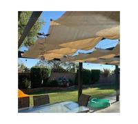 Tenda parasole retrattile a forma di U, 1,6 m x 10 m, design ondulato per uso esterno/interno, prolunga la durata dei mobili, fornisce una protezione solare elegante per terrazze e giardini