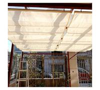 Tenda parasole retrattile a forma di U, in HDPE, permeabile all'acqua, per esterni, con filo scorrevole, 2,8 x 14 m (larghezza x lunghezza)