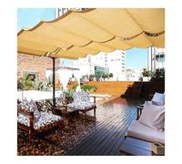 Tenda parasole retrattile, a forma di U, per pergola, patio, cortile e veranda (larghezza 2,6 m x lunghezza 6 m), protezione UV e resistente alle intemperie