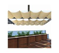 Tenda parasole retrattile a forma di U, perfetta per pranzi all'aperto, riunioni e relax sotto l'ombra del padiglione (W: 1,8 m, L: 15 m)