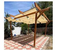 Tenda parasole retrattile a forma di U, protezione UV 90%, HDPE, permeabile all'acqua, per patio e pergola, dimensioni: B 0,6 x 12 m / B 1,96 x L.