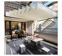 Tenda parasole retrattile a forma di U, resistente ai raggi UV, 95% tessuto di protezione solare per patio, terrazza, giardino, padiglione, perfetta per rilassarsi all'aperto.