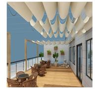 Tenda parasole retrattile a forma di U, resistente ai raggi UV, per esterni, patio, giardino, terrazza e cortile, protezione del tetto in HDPE contro la luce solare