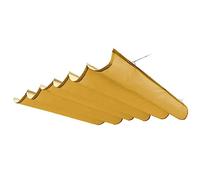 Tenda parasole retrattile a onda, copertura telescopica per esterni, impermeabile, anti-UV, perfetta per terrazza, cortile, tenda da giardino (giallo terroso, taglia: L)
