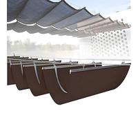 Tenda parasole retrattile a onde per pergola, resistente ai raggi UV, tettoia telescopica con kit di montaggio per patio, portico, cortile, giardino all'aperto