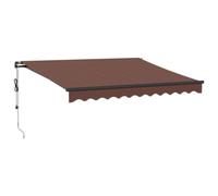 Tenda parasole retrattile automatica con LED marrone, 300 x 250 cm, tenda da giardino a baldacchino retrattile, protezione dai raggi UV, soluzione ombreggiante da giardino