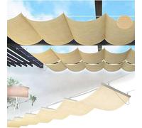 Tenda parasole retrattile - baldacchino permeabile all'acqua per terrazza esterna e pergola, protezione solare