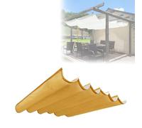 Tenda parasole retrattile con accessori per il montaggio, resistente ai raggi UV, per terrazze, balconi, giardini e pergolati (marrone, 1,5 x 4 m)