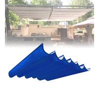 Tenda parasole retrattile con kit di installazione, 1,5 x 8 m, colore blu, ideale per terrazze, balconi, pergole e giardini, protezione UV e facile installazione