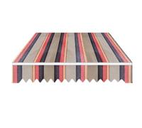 Tenda parasole retrattile di ricambio in tessuto con mantovana per balcone e patio esterno, ricambio per una maggiore protezione solare