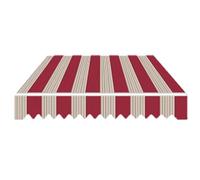 Tenda parasole retrattile di ricambio in tessuto con mantovana per balcone e patio, materiale parasole per esterni, protezione UV, facile installazione