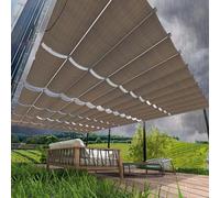 Tenda parasole retrattile, dimensioni personalizzate, protezione dai raggi UV e dal sole, resistente alle intemperie, installazione senza trapano, copertura antistrappo, con occhielli e corda, per