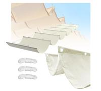 Tenda parasole retrattile impermeabile, 1 x 4 m, con blocco UV, per patio, giardino e feste, tessuto traspirante e rinfrescante (beige)