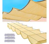 Tenda parasole retrattile impermeabile, 3,1 x 4 m, per patio, pergola, protezione UV, vela regolabile per giardino e terrazza