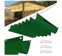 Tenda parasole retrattile impermeabile a vela baldacchino blocco UV per esterni, per giardino, terrazza, patio e posto auto coperto, verde scuro, 1,5 x 7 m, perfetta copertura per pergola