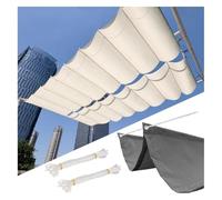 Tenda parasole retrattile, impermeabile, antipioggia, per esterni, con kit di montaggio, per pergola, portico, terrazza, giardino