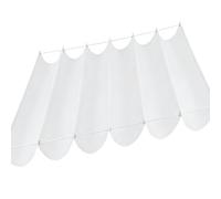 Tenda Parasole Retrattile, Impermeabile Crema Solare Tenda da Sole Retrattile con Occhielli e Corda, Vela Parasole A Onda per Pergola Terrazze Cortili Verande-White||400x800cm