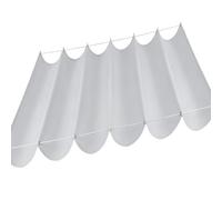 Tenda Parasole Retrattile, Impermeabile Crema Solare Tenda da Sole Retrattile con Occhielli e Corda, Vela Parasole A Onda per Pergola Terrazze Cortili Verande-Light gray||300x450cm