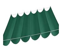 Tenda Parasole Retrattile, Impermeabile Crema Solare Tenda da Sole Retrattile con Occhielli e Corda, Vela Parasole A Onda per Pergola Terrazze Cortili Verande-Dark green||500x500cm