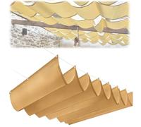 Tenda parasole retrattile, impermeabile, in poliestere, per patio, terrazza, posto auto coperto, protezione UV, copertura resistente al vento, facile da installare