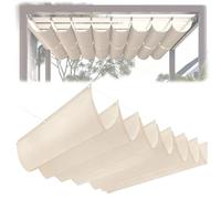 Tenda parasole retrattile, impermeabile, in poliestere, per patio, terrazza, posto auto coperto, protezione UV, copertura resistente al vento, facile da installare