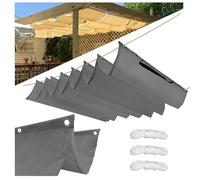 Tenda Parasole Retrattile Impermeabile per Esterni, Patio, Giardino, terrazza e Posto Auto Coperto - Tendalino Anti-UV con Corda, Tenda da Sole Grigia da 1,5x7 m per la Massima Protezione so