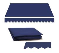 Tenda parasole retrattile impermeabile per esterni, tessuto di ricambio, 7 x 3,5 m, blu navy, per giardino, terrazza, cortile, protezione solare Tarp