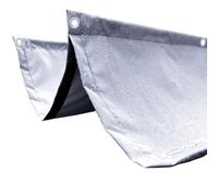 Tenda parasole retrattile impermeabile per pergola, con sistema a puleggia, rettangolare, per esterni, per giardino, patio e veranda (grigio chiaro, 1 x 6 m)