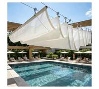 Tenda parasole retrattile, impermeabile, protezione dai raggi UV, per patio, giardino, terrazza, cortile, posto auto coperto, 1,3 m x 20 m