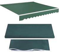 Tenda parasole retrattile impermeabile, resistente ai raggi UV, 4 x 2,7 m, in poliestere, verde, per campeggio, giardino, camper, protezione solare