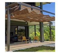 Tenda parasole retrattile in HDPE, per esterni, patio, portico e giardino, copertura regolabile con kit di montaggio (larghezza 2,8 x lunghezza 10 m)