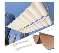 Tenda parasole retrattile, in HDPE, protezione UV con kit di montaggio, per patio, giardino e sala da sole