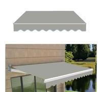 Tenda parasole retrattile in tessuto di ricambio, impermeabile, protezione UV per patio, porta della terrazza, colore bianco, 4 x 2 m, copertura durevole per protezione solare