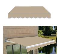 Tenda parasole retrattile in tessuto di ricambio per esterni, impermeabile, protezione UV per porta della terrazza, resistente, 4 x 2 m