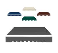 Tenda parasole retrattile in tessuto impermeabile 3 x 2,5 m, per balcone e giardino, colore grigio, protezione dai raggi UV da 4,6 x 2,4 m, facile installazione