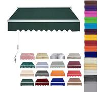 Tenda parasole retrattile in tessuto impermeabile per patio esterno 2,5 x 1,5 m, baldacchino in poliestere, senza cornice, facile installazione, protezione UV, perfetta per giardini e balconi