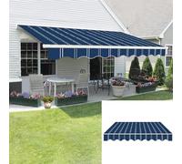 Tenda parasole retrattile in tessuto impermeabile per terrazze, materiale di ricambio per ponti esterni ombreggiante e protezione dalla pioggia, solo tessuto in poliestere