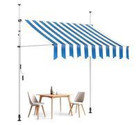 Tenda parasole retrattile manuale 1,5 x 1,2 m/2,5 x 1,2 m/3,5 x 1,2 m, altezza regolabile, resistente ai raggi UV, impermeabile, facile da installare, senza trapano