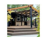 Tenda parasole retrattile per aree esterne a forma di U, 1,6 m x 9 m, tenda scorrevole per pergola, balcone e ponte, vela, ricambio resistente ai raggi UV