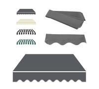 Tenda parasole retrattile per esterni, 3 x 2 m, tessuto grigio per porte e finestre, soluzione perfetta per l'ombra del patio, disponibile in opzioni da 2,4 m, 3,7 m, 5,5 m