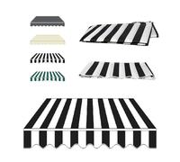 Tenda parasole retrattile per esterni, 4 x 3 m, in tela nera, protezione UV per terrazze e finestre, tessuto di ricambio, opzioni per 2,4 m, 3,7 m, 5,5 m