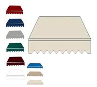 Tenda parasole retrattile per esterni, copertura manuale per porte e finestre, impermeabile, tessuto beige (250 x 200 cm), soluzione perfetta per l'ombra del patio