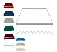 Tenda parasole retrattile per esterni, impermeabile, in tela, per porte e finestre, 300 x 250 cm, soluzione perfetta per l'ombra del patio (bianco)