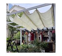 Tenda parasole retrattile per esterni, impermeabile, per pergola, a forma di U, blocco UV, per veranda e veranda per veranda e veranda - Bianco 1,2 x 12 m
