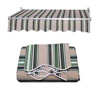 Tenda parasole retrattile per esterni, impermeabile, ricambio in tessuto per giardino, terrazza, cortile, pergola, dimensioni: 2,4 x 2,2 m