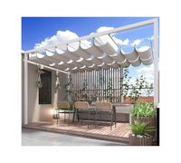 Tenda parasole retrattile per padiglione, resistente ai raggi UV, design elegante, forte prestazione anti-invecchiamento, 1 m x 9 m
