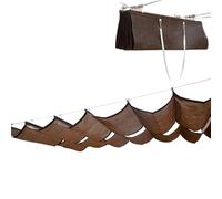 Tenda parasole retrattile per patio, pergola, giardino, terrazza e cortile, 2 m x 5 m, colore marrone, per protezione UV e ombra