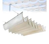 Tenda parasole retrattile per pergola, beige, 1 x 7 m, kit per tende da sole per patio e esterni