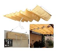 Tenda parasole retrattile personalizzabile, per patio, pergola, cortile, gazebo, resistente, 185 g/m², con ferramenta, 2,5 x 8 m (larghezza 2,5 x lunghezza 8 m)
